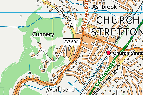 SY6 6DQ map - OS VectorMap District (Ordnance Survey) SY6 6DQ map - OS VectorMap District (Ordnance Survey)