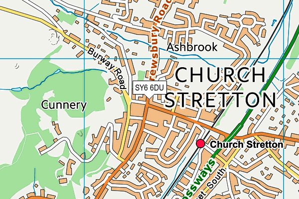SY6 6DU map - OS VectorMap District (Ordnance Survey) SY6 6DU map - OS VectorMap District (Ordnance Survey)