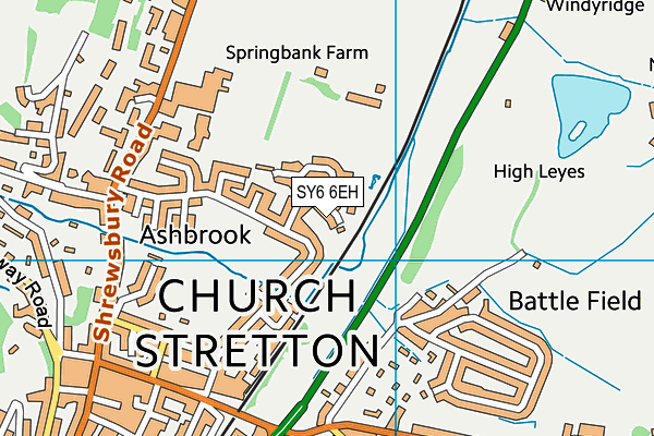 SY6 6EH map - OS VectorMap District (Ordnance Survey) SY6 6EH map - OS VectorMap District (Ordnance Survey)