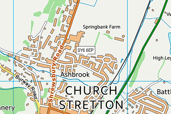 SY6 6EP map - OS VectorMap District (Ordnance Survey) SY6 6EP map - OS VectorMap District (Ordnance Survey)