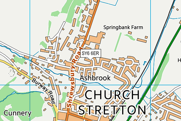 SY6 6ER map - OS VectorMap District (Ordnance Survey) SY6 6ER map - OS VectorMap District (Ordnance Survey)