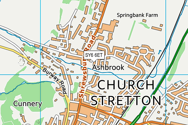 SY6 6ET map - OS VectorMap District (Ordnance Survey) SY6 6ET map - OS VectorMap District (Ordnance Survey)