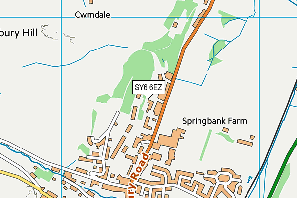 SY6 6EZ map - OS VectorMap District (Ordnance Survey) SY6 6EZ map - OS VectorMap District (Ordnance Survey)