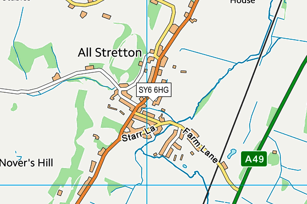 SY6 6HG map - OS VectorMap District (Ordnance Survey)