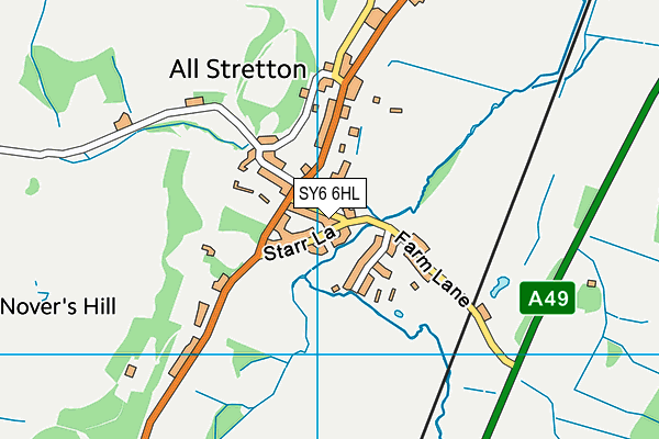 SY6 6HL map - OS VectorMap District (Ordnance Survey) SY6 6HL map - OS VectorMap District (Ordnance Survey)