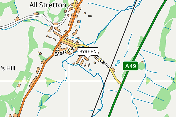 SY6 6HN map - OS VectorMap District (Ordnance Survey) SY6 6HN map - OS VectorMap District (Ordnance Survey)