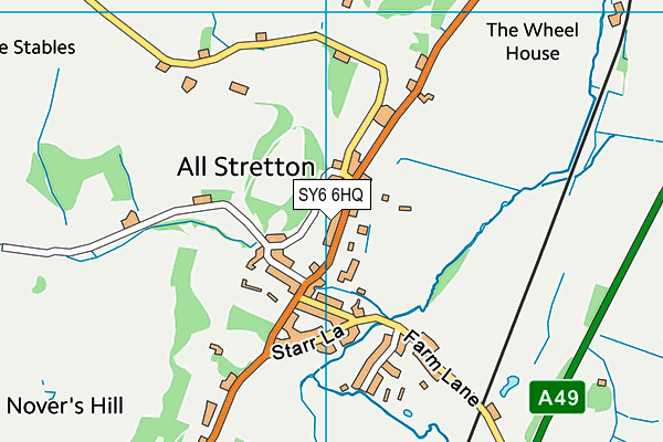 SY6 6HQ map - OS VectorMap District (Ordnance Survey) SY6 6HQ map - OS VectorMap District (Ordnance Survey)