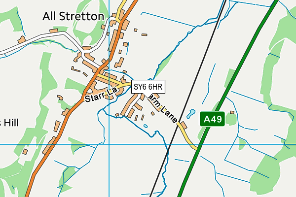 SY6 6HR map - OS VectorMap District (Ordnance Survey) SY6 6HR map - OS VectorMap District (Ordnance Survey)