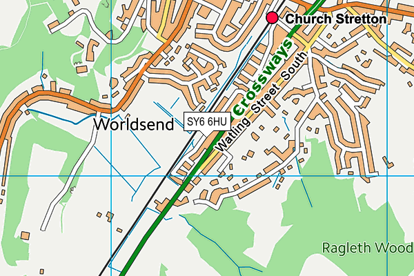 SY6 6HU map - OS VectorMap District (Ordnance Survey) SY6 6HU map - OS VectorMap District (Ordnance Survey)