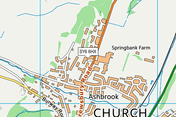 SY6 6HX map - OS VectorMap District (Ordnance Survey) SY6 6HX map - OS VectorMap District (Ordnance Survey)