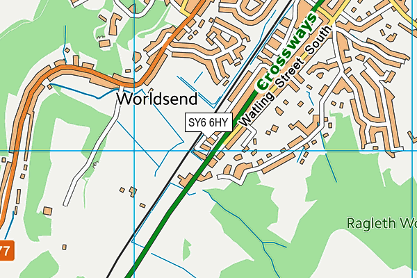 SY6 6HY map - OS VectorMap District (Ordnance Survey) SY6 6HY map - OS VectorMap District (Ordnance Survey)