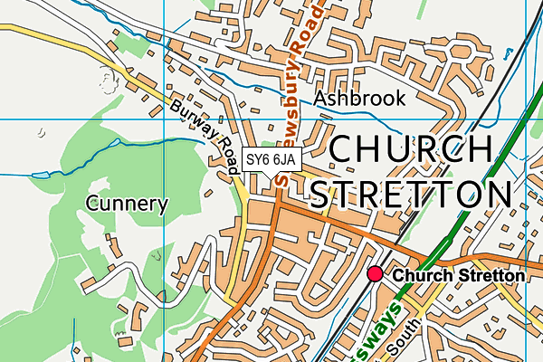 SY6 6JA map - OS VectorMap District (Ordnance Survey) SY6 6JA map - OS VectorMap District (Ordnance Survey)