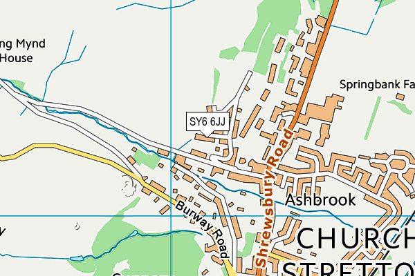 SY6 6JJ map - OS VectorMap District (Ordnance Survey) SY6 6JJ map - OS VectorMap District (Ordnance Survey)