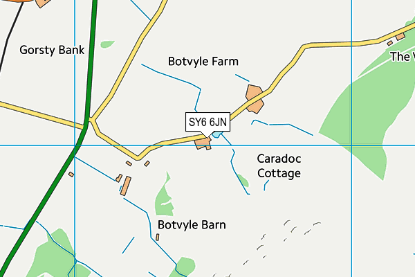 SY6 6JN map - OS VectorMap District (Ordnance Survey)