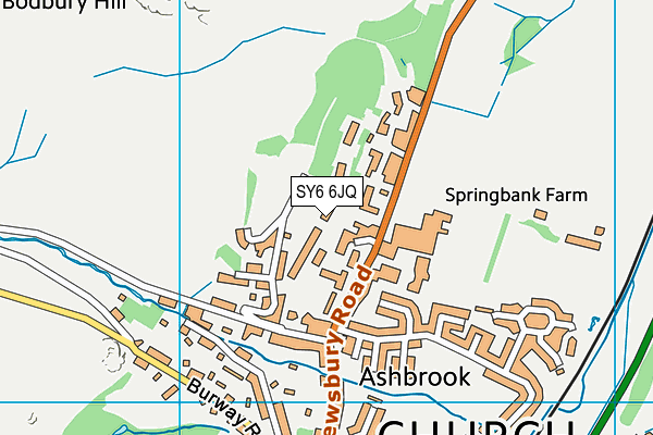 SY6 6JQ map - OS VectorMap District (Ordnance Survey) SY6 6JQ map - OS VectorMap District (Ordnance Survey)