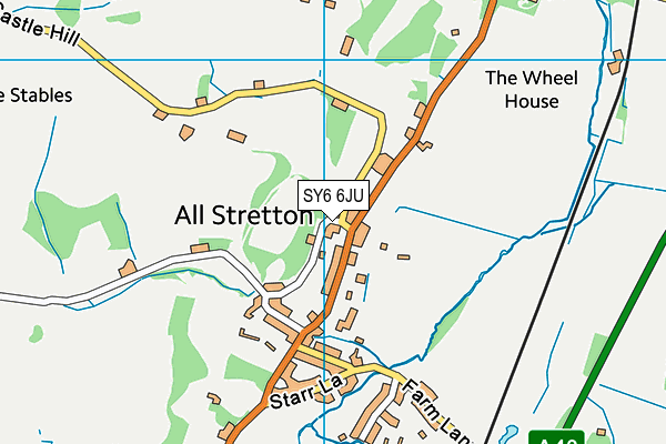 SY6 6JU map - OS VectorMap District (Ordnance Survey) SY6 6JU map - OS VectorMap District (Ordnance Survey)