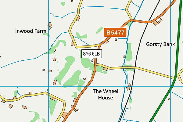 SY6 6LB map - OS VectorMap District (Ordnance Survey) SY6 6LB map - OS VectorMap District (Ordnance Survey)