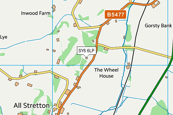 SY6 6LP map - OS VectorMap District (Ordnance Survey) SY6 6LP map - OS VectorMap District (Ordnance Survey)