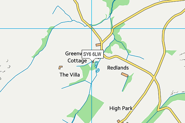 SY6 6LW map - OS VectorMap District (Ordnance Survey) SY6 6LW map - OS VectorMap District (Ordnance Survey)