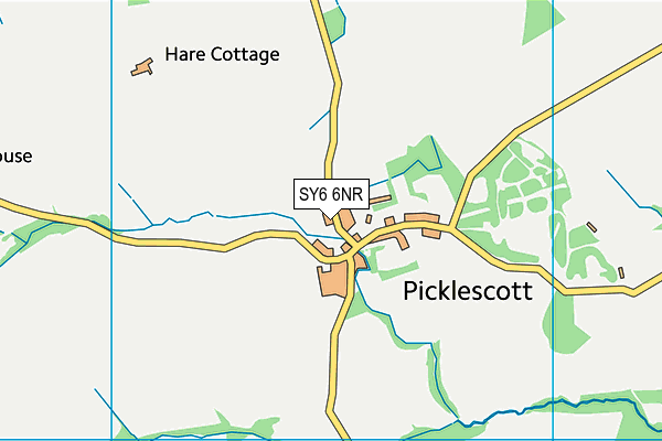 SY6 6NR map - OS VectorMap District (Ordnance Survey) SY6 6NR map - OS VectorMap District (Ordnance Survey)