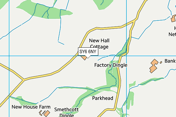 SY6 6NY map - OS VectorMap District (Ordnance Survey) SY6 6NY map - OS VectorMap District (Ordnance Survey)
