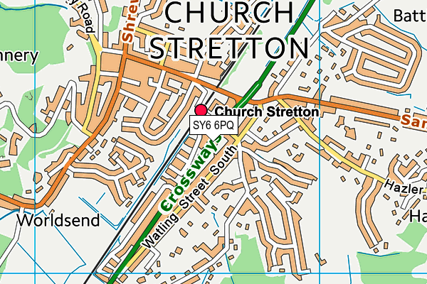 SY6 6PQ map - OS VectorMap District (Ordnance Survey) SY6 6PQ map - OS VectorMap District (Ordnance Survey)