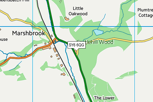 SY6 6QG map - OS VectorMap District (Ordnance Survey) SY6 6QG map - OS VectorMap District (Ordnance Survey)