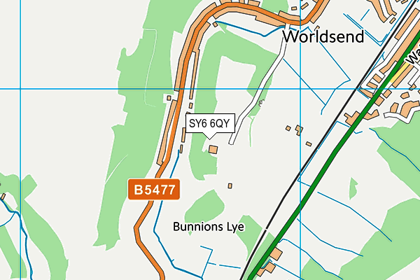 SY6 6QY map - OS VectorMap District (Ordnance Survey) SY6 6QY map - OS VectorMap District (Ordnance Survey)
