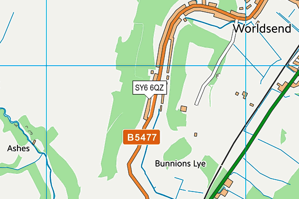 SY6 6QZ map - OS VectorMap District (Ordnance Survey) SY6 6QZ map - OS VectorMap District (Ordnance Survey)