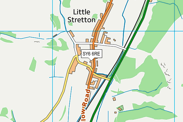 SY6 6RE map - OS VectorMap District (Ordnance Survey) SY6 6RE map - OS VectorMap District (Ordnance Survey)