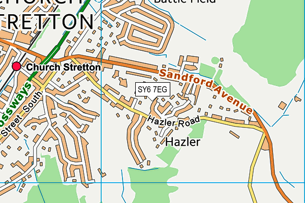 SY6 7EG map - OS VectorMap District (Ordnance Survey)