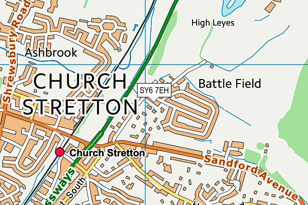 SY6 7EH map - OS VectorMap District (Ordnance Survey) SY6 7EH map - OS VectorMap District (Ordnance Survey)