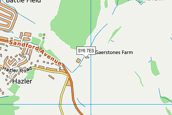 SY6 7ES map - OS VectorMap District (Ordnance Survey) SY6 7ES map - OS VectorMap District (Ordnance Survey)