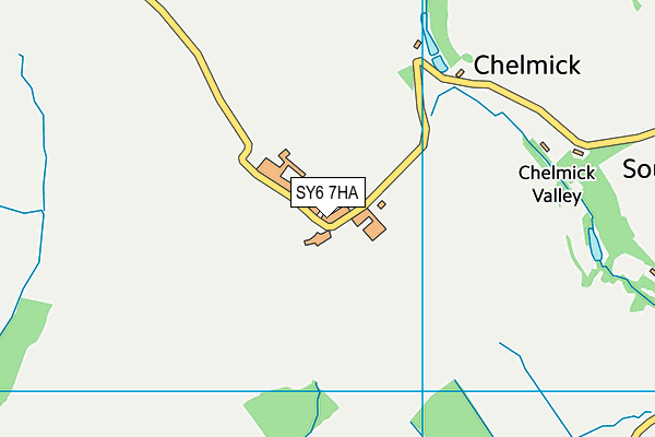 SY6 7HA map - OS VectorMap District (Ordnance Survey) SY6 7HA map - OS VectorMap District (Ordnance Survey)