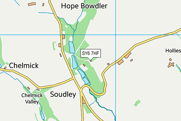 SY6 7HF map - OS VectorMap District (Ordnance Survey) SY6 7HF map - OS VectorMap District (Ordnance Survey)