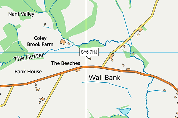 SY6 7HJ map - OS VectorMap District (Ordnance Survey) SY6 7HJ map - OS VectorMap District (Ordnance Survey)