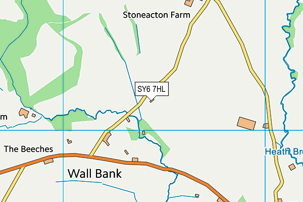 SY6 7HL map - OS VectorMap District (Ordnance Survey) SY6 7HL map - OS VectorMap District (Ordnance Survey)