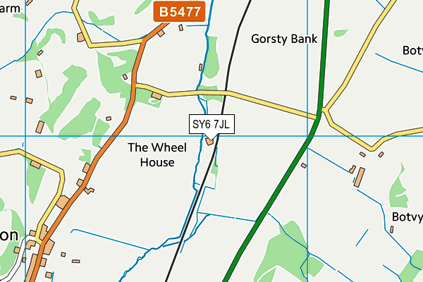 SY6 7JL map - OS VectorMap District (Ordnance Survey) SY6 7JL map - OS VectorMap District (Ordnance Survey)