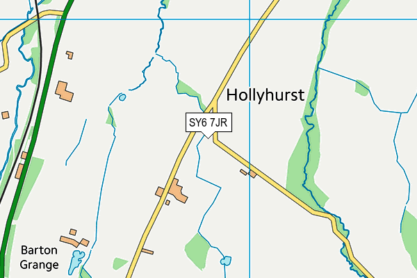 SY6 7JR map - OS VectorMap District (Ordnance Survey) SY6 7JR map - OS VectorMap District (Ordnance Survey)