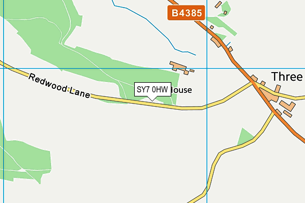 SY7 0HW map - OS VectorMap District (Ordnance Survey) SY7 0HW map - OS VectorMap District (Ordnance Survey)