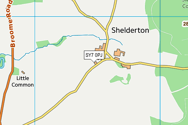 SY7 0PJ map - OS VectorMap District (Ordnance Survey) SY7 0PJ map - OS VectorMap District (Ordnance Survey)