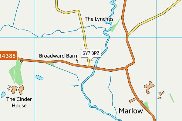 SY7 0PZ map - OS VectorMap District (Ordnance Survey) SY7 0PZ map - OS VectorMap District (Ordnance Survey)