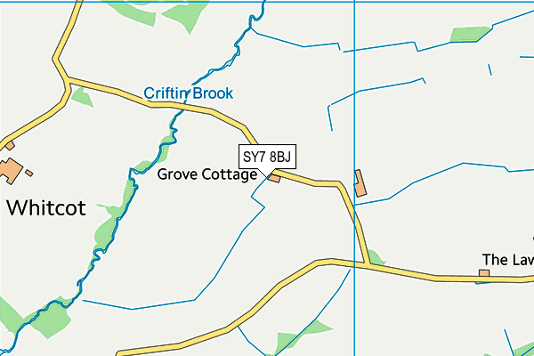 SY7 8BJ map - OS VectorMap District (Ordnance Survey) SY7 8BJ map - OS VectorMap District (Ordnance Survey)