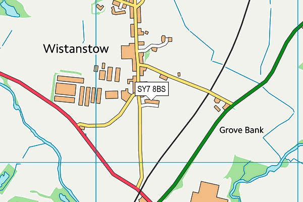 SY7 8BS map - OS VectorMap District (Ordnance Survey) SY7 8BS map - OS VectorMap District (Ordnance Survey)