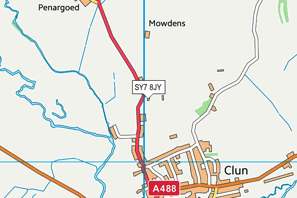 SY7 8JY map - OS VectorMap District (Ordnance Survey) SY7 8JY map - OS VectorMap District (Ordnance Survey)