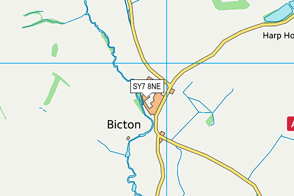 SY7 8NE map - OS VectorMap District (Ordnance Survey) SY7 8NE map - OS VectorMap District (Ordnance Survey)