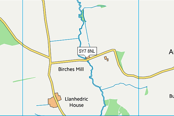 SY7 8NL map - OS VectorMap District (Ordnance Survey) SY7 8NL map - OS VectorMap District (Ordnance Survey)
