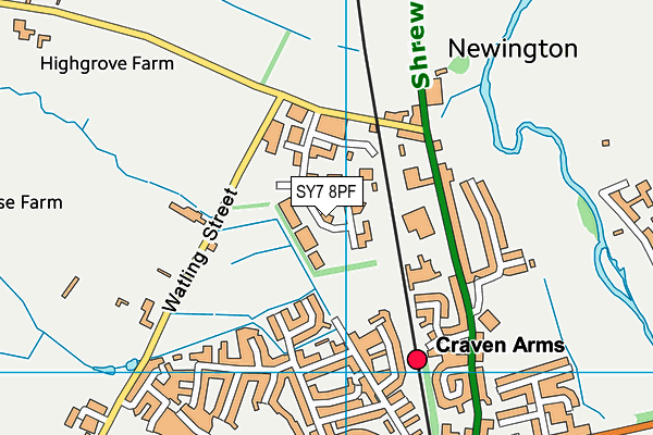 SY7 8PF map - OS VectorMap District (Ordnance Survey) SY7 8PF map - OS VectorMap District (Ordnance Survey)