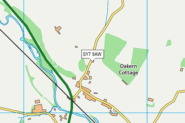SY7 9AW map - OS VectorMap District (Ordnance Survey) SY7 9AW map - OS VectorMap District (Ordnance Survey)