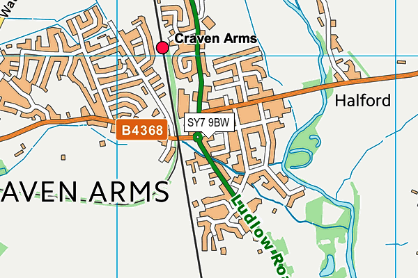 SY7 9BW map - OS VectorMap District (Ordnance Survey) SY7 9BW map - OS VectorMap District (Ordnance Survey)